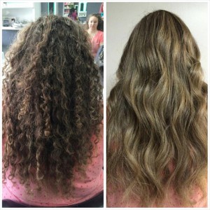 Olaplex behandeling krulhaar voor en na